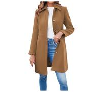 Caban Femme Manteau Grande Taille Coupe Trapeze Long Hiver Vetement Trench 3/4 Chaud Manteaux Cuir Évasé Polaire Mi-Long Imperméable Blouson Grossesse Laine Elegant Parka Surdimensionné en Coat Veste