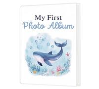 Cabana Bro Mon premier album photo peut contenir 36 photos de 10 x 15 cm, bleu, plage, océan, baleine, petit album souvenir pour fête prénatale, nouveau-né, tout-petit, garçons et filles