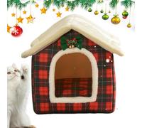 Cabane À Chat - Nid Doux Et Confortable - Lit pour Chat Chaud et Lavable - pour Cocon Relaxation Maison Intérieur Routine Quotidien Hiver Sommeil Bien-être Confort
