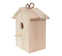 Cabane à oiseaux de style bois Logement compatible avec la nidification Conception de fenêtre transparente Méthode de montage par aspiration Espace de repos pour colibri Produits de soin pour petits o