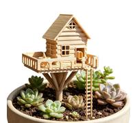 Cabane Arboricole Miniature dans Les Arbres pour Pot de - Accessoire Déco Jardin Féerique - Mini Cabane dans Les Arbres pour Jardin Féerique,Adapté Aux Porches Pelouses Cours Balcons Et Arrière-Cours