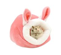 Cabane Chinchilla Grotte Moelleuse En Peluche Pour Petits Animaux Lit | Style Oreilles Lapin Accessoires Hérissons Écureuils, Abri Caverne Cage Petits Animaux, Refuge Pour L'Hiver Fro