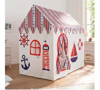 Cabane de jeux - HOWA - Sailor - Tissu 100% coton - Bois massif - Pour enfants de 3 ans et plus