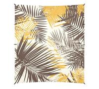 Cabane de plage pliable avec feuilles tropicales UPF50+ imperméable et portable avec sacs de sable et pelle à sable pour camping, pique-nique, jardin