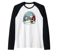 Cabane du Père Noël dans la Nuit de Noël enneigée Manche Raglan