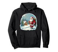 Cabane du Père Noël dans la Nuit de Noël enneigée Sweat à Capuche
