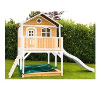 Marc Maison Enfant avec Bac à Sable & Toboggan blanc Aire de Jeux pour l'extérieur en marron & blanc Maisonnette / Cabane de Jeu en Bois fsc - Marron - AXI