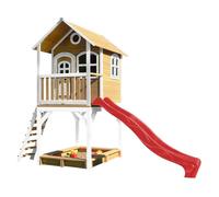Cabane en bois avec bac à sable et toboggan pour enfant - Sarah