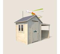 Cabane en bois avec préau sarah