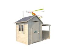 Cabane en bois Soulet avec préau pour enfants - Sarah