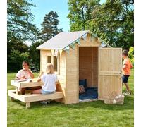 Cabane En Bois Avec Table Pique-nique Tiana Marron TU