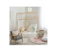 Cabane en bois chambre enfant structure seule Atmosphera Beige, Naturel G