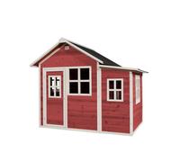 Cabane en bois pour enfants - EXIT TOYS - Loft 150 Rouge - Bois massif - 188x149x159cm