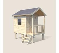 Cabane pour enfants - JARDIPOLYS - KANGOUROU - Bois Sapin - Vitrage synthétique - Naturelle