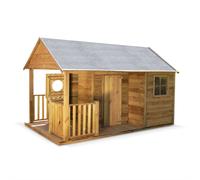 Cabane enfant bois de pin 4,5m² rose bois TU