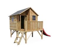 Cabane enfant bois de pin sur pilotis 3,8m²
