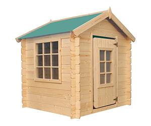 Cabane Enfant Exterieur 0.9m2 - Maison Enfant Exterieur - Cabane de Jardin pour Enfant 111x113xH121cm - Timbela M570Z-1, Toit Vert