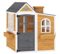 Cabane Enfant Extérieur Bois Maison Extérieure Intérieure Porte Fenêtres Bacs