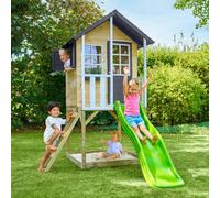 Cabane enfant modulable sur pilotis avec toboggan - bois fsc® - jacinthes