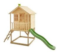 Cabane enfant sur pilotis avec toboggan vert pomme - bois FSC® - COLLINE Vert