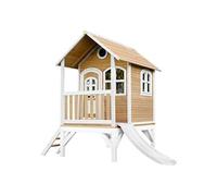 Axi Tom Maison Enfant Avec Toboggan Blanc | Aire De Jeux Pour L'Extérieur En Marron & Blanc | Maisonnette / Cabane De Jeu En Bois Fsc