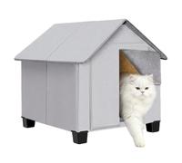 Cabane Isolée pour Chien Hiver Grotte Couchage Surélevée Pliable Chiot