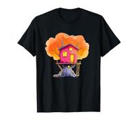 Cabane Magique d'automne dans Les Arbres dans la forêt enchantée T-Shirt