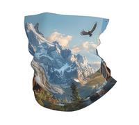 Cabane Moose Bear and Eagle, Faune, Bois, Nature, Vieux Homme Femme Écharpe Tube Douce Bandeau Anti-Solaire Foulard pour Moto Voyage Yoga Cyclisme