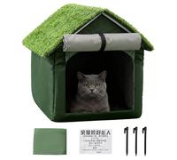Cabane Pour Chat D'Extérieur,Imperméable Et Résistant Au Vent Avec Lit Tente Grotte Condos - Abri Pour Chat Doux Et Pliable - Pour L'Extérieur en Hiver Terrasse Balcon Jeu Sommeil et Cachette pour Ani