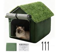 Cabane pour Chat D'Extérieur | Imperméable Et Résistant Au Vent avec Lit Tente Grotte Condos - Abri pour Chat Doux Et Pliable | pour Le Jeu des Animaux De Compagnie La Cachette Et Le Sommeil