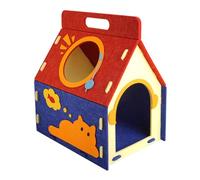 Cabane pour Chat en Feutrine,Maison Animaux De Compagnie Enclos | Caverne Doudou à Multi-accès pour Chien et Chat | pour, Chien, Et Chiot D'Intérieur, pour La Maison, La Chambre À Coucher Et Le S