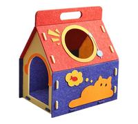 Cabane pour Chat en Feutrine | Panier Nid Fermé Animaux De Compagnie | Nid Grotte Confortable Chiots,Destiné aux Chiot Chat Chien Intérieur Maison Salon Hiver