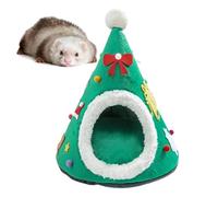 Cabane pour chat en forme d'arbre de Noël - Tente de lit pour chaton couverte en forme d'arbre de Noël, tente confortable pour chat pour l'hiver | Lits de grotte pour animaux de compagnie mignons avec