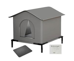 Cabane Pour Chat - Habitat Douillet Et Thermique, Refuge Chat, Niche Rembourrée Thermique | Abri Refuge Animaux, Protection Des Espaces Extérieurs, Sécurité Saisonnière Adaptation Climatique Adaptabil