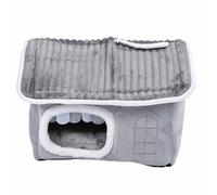 Cabane pour Chien d’intérieur, Amovible et Lavable, Douce et Chaude pour l’Hiver ; lit pour Animaux de Compagnie fermé et isolé, adapté aux Petits et Moyens Chiens et Chats ; abri (L)