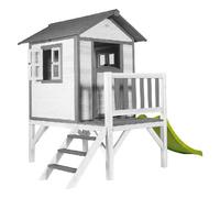 AXI Maison Enfant Beach Lodge XL en Blanc avec Lodge XL Playhouse Classic - Lime Green Slide | Maison de Jeux en Bois FFC pour Les Enfants | Maisonnette/Cabane de Jeu pour Le Jardin