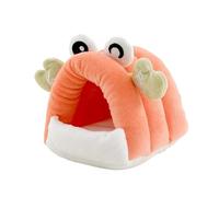 Cabane pour Hamster | Maison d'Habitat Hérisson en Peluche,Abri de Litière en Forme de Crabe avec Couverture Intégrale - Espace Jeu et Repos pour Chinchilla, Lapin, Gerbille et Furet