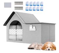 Cabane Rafraichissante Chat | Avec 10 Packs De Glace, Niche RafraîChissante Pour Chat, ImperméAble Pliable Portable,Convient à Une Utilisation Aussi Bien En IntéRieur Qu'En ExtéRieur (A,45*37*35CM)