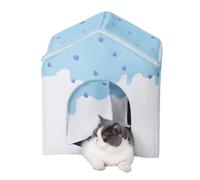Cabane Rafraîchissante pour Chat Habitat Pliable Anti-Griffes Et