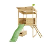 Cabane Sur Pilotis Avec Toboggan Cimes Bois Fsc® Marron - Vert TU