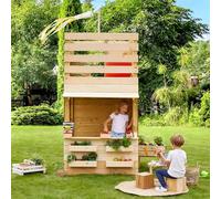 Cabane Tour En Bois Avec Comptoir Et Bac À Sable Shopping Marron TU