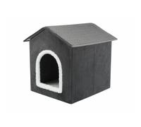 Abri Livia, 38 × 41 × 44 cm, Gris foncé/Blanc