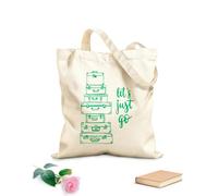 Cabanes imprimés haute définition Phrase « Allons-y ! » Valises de voyage et d'aventure tissu épais de 340g/m² Réutilisable