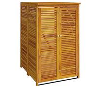 Cabanon à poubelle simple 70x89x117 cm bois massif d acacia