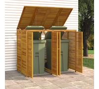 Cabanon à Poubelle Simple Abri Hangar Jardin Patio Bois Massif d'Acacia vidaXL