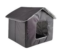 Cabanon Extérieur Imperméable pour Chat avec Isolation Multi,L | coffret en toile Oxford et feuille d'aluminium, défense contre la pluie et la neige, faible emprise au sol, petits animaux