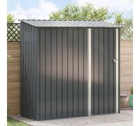 vidaXL Cabanon de jardin 203 x 85,5 x 200 cm Métal anthracite - Résistant aux intempéries