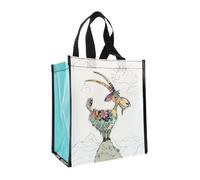 KIUB Cabas de courses en matière recyclée - motif Bouquetin au sommet de sa montagne - format 30 * 26 cm avec épaisseur de 16CM