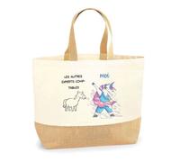 Cabas de plage - PLANETEE - Experts Comptables Les Autres vs Moi - Jute naturel - Impression exclusive - Fabriqué en France