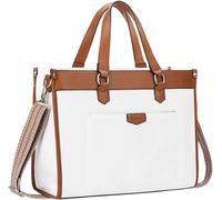 Cabas Femme Toile, Sac À Main Ordinateur Portable 15,6 Pouces Grande Capacité Résistance À L'Eau Sac De Cours Sac À Bandoulière Pour Travail, Loisir, Voyage[H2189]